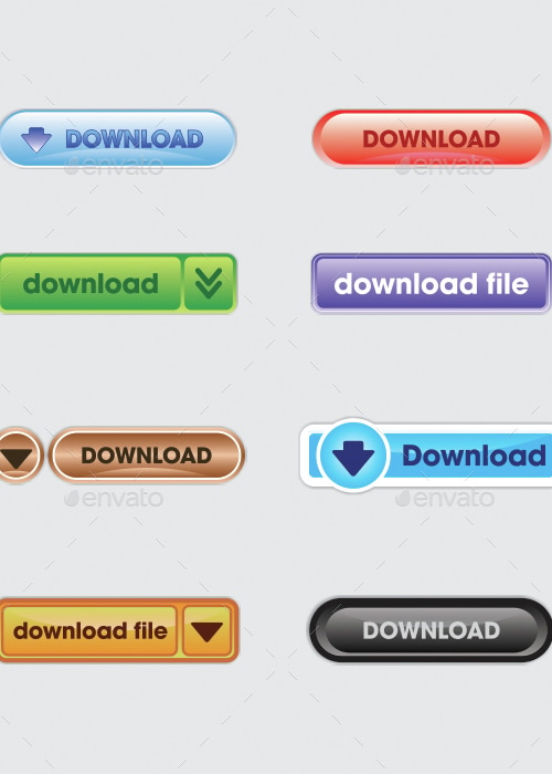 Download Buttons, Web Elements | GraphicRiver