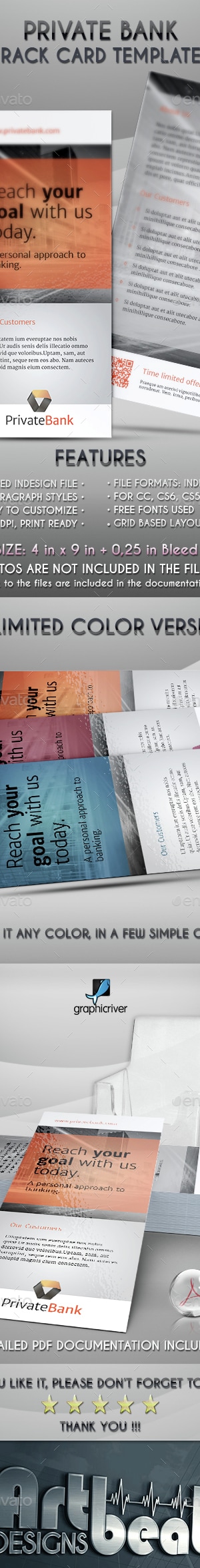 Private bank Rack Card Template, Print Templates | GraphicRiver