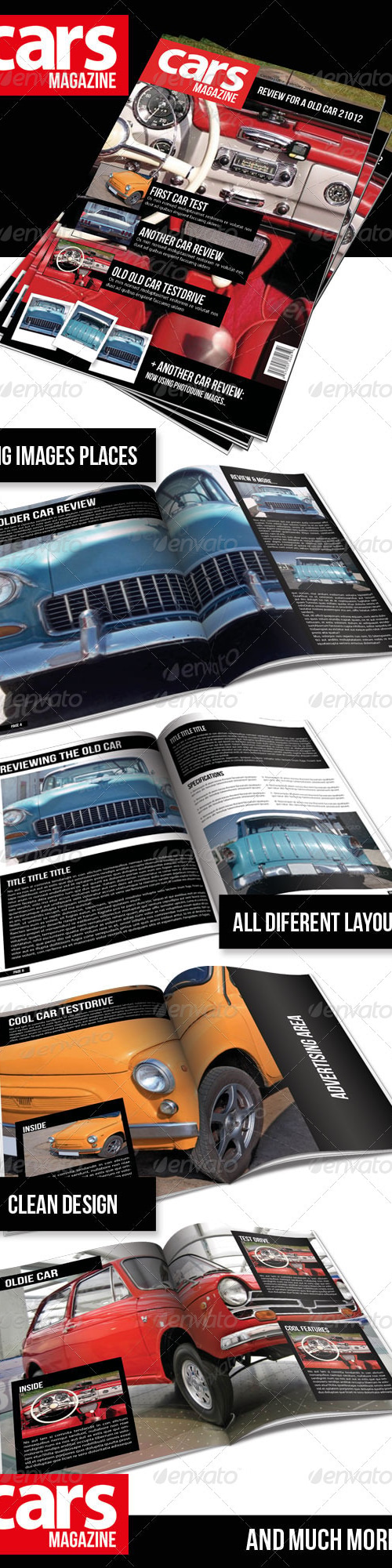 Cars Magazine Indesign Template, Print Templates | GraphicRiver
