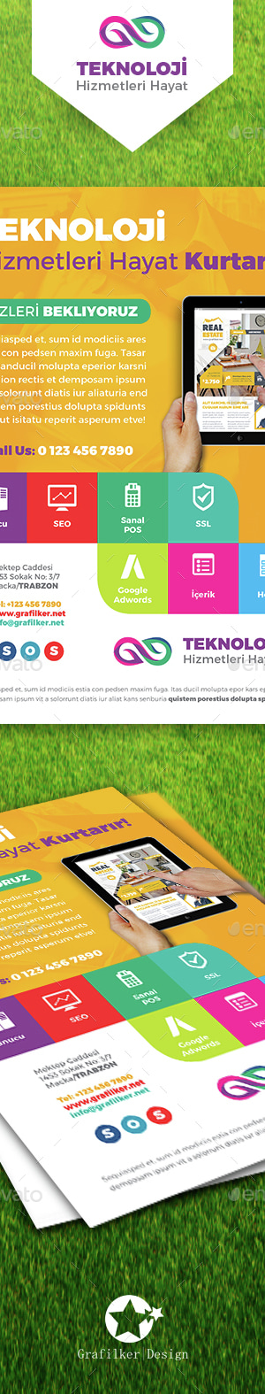 Technology Studio Flyer Templates, Print Templates | GraphicRiver
