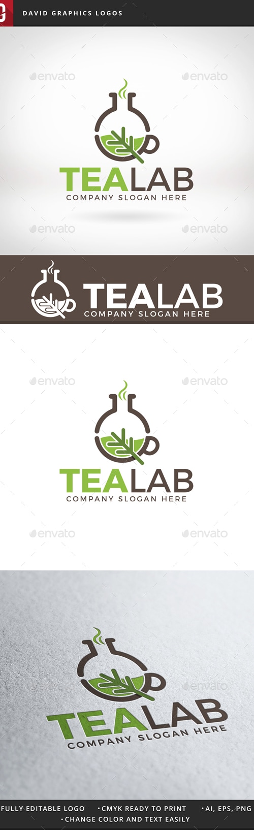 Tea Lab Logo, Logo Templates | GraphicRiver