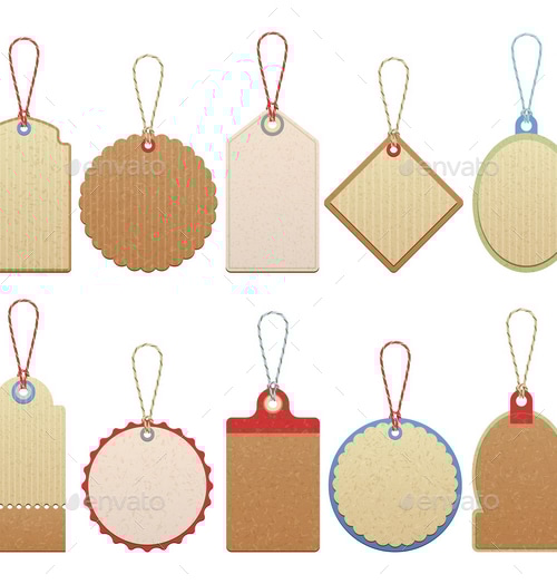 Set of Paper Labels, Vectors | GraphicRiver