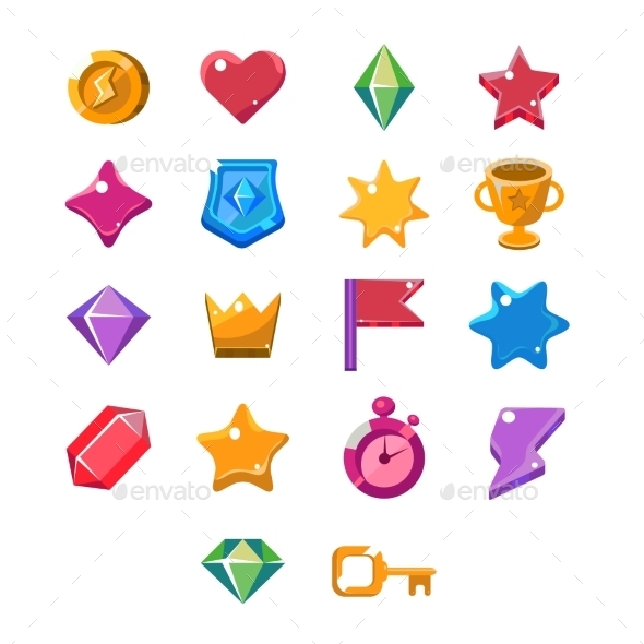 Computer Game Icon Set, Vectors | GraphicRiver