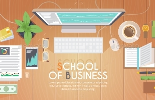 Workplace. Vector Illustration, Vectors | GraphicRiver