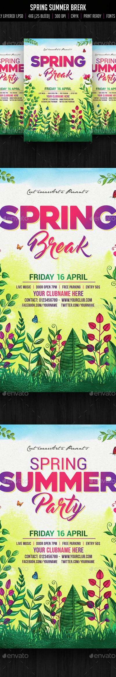 Spring Summer Break, Print Templates | GraphicRiver