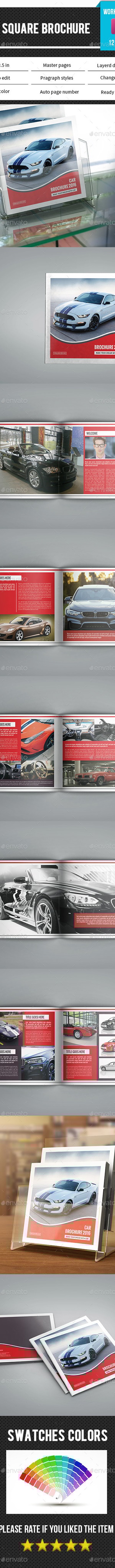 Square Car Brochure/Catalog-V79, Print Templates | GraphicRiver