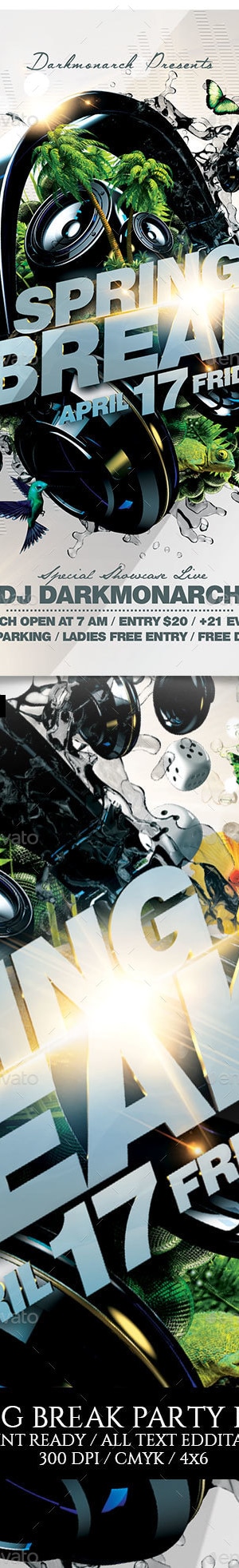 Spring Break, Print Templates | GraphicRiver