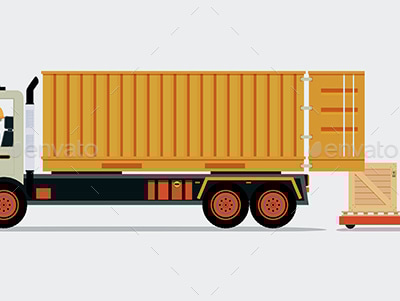 Container Truck, Vectors | GraphicRiver