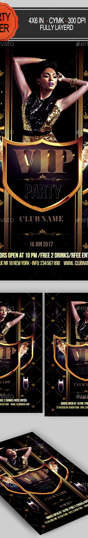 Vip Party Flyer, Print Templates | GraphicRiver