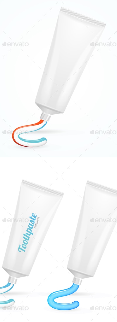 Toothpaste Template Mockup Set, Vectors | GraphicRiver