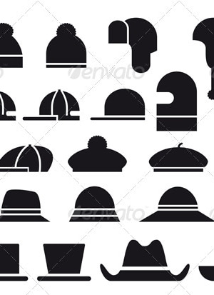 Various Vector Hats, Vectors | GraphicRiver