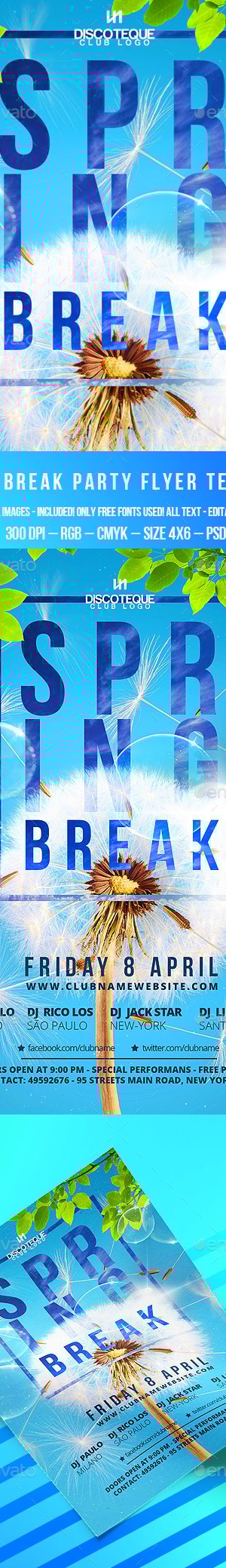 Spring Break, Print Templates | GraphicRiver