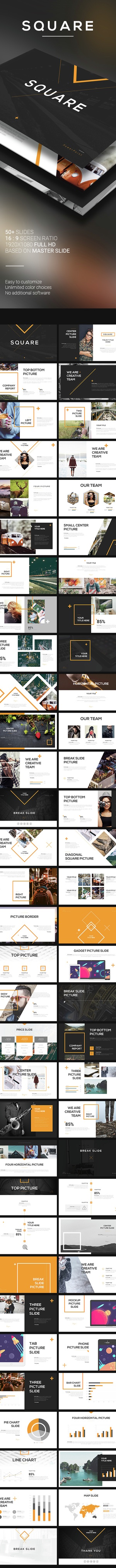 Square PowerPoint Template, Presentation Templates | GraphicRiver