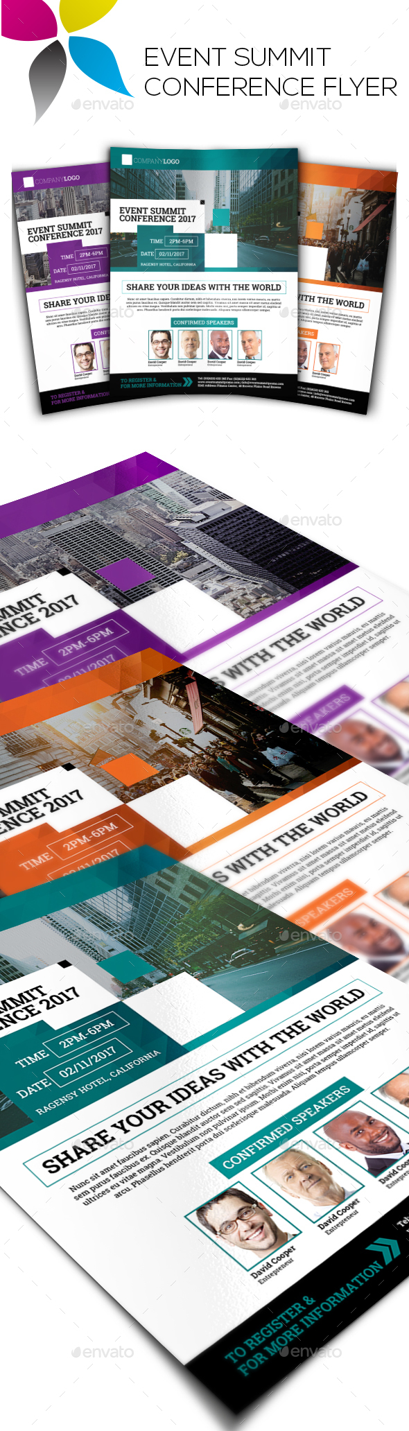 Event Summit Conference Flyer, Print Templates | GraphicRiver