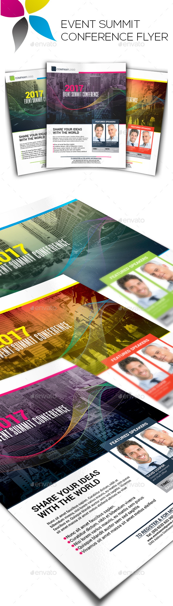 Event Summit Conference Flyer, Print Templates | GraphicRiver