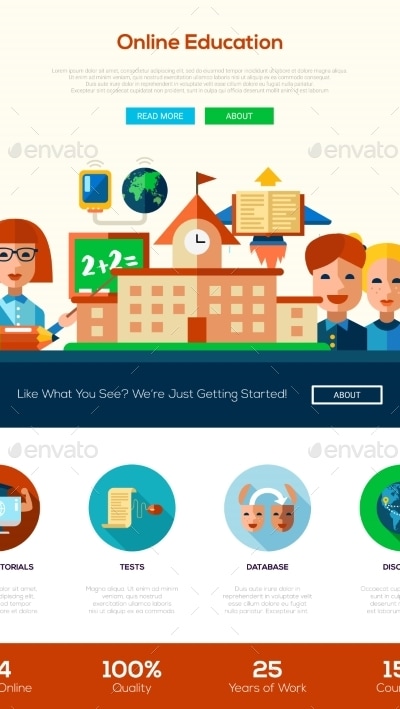 Scool, Education Website Header Banner, Vectors | GraphicRiver