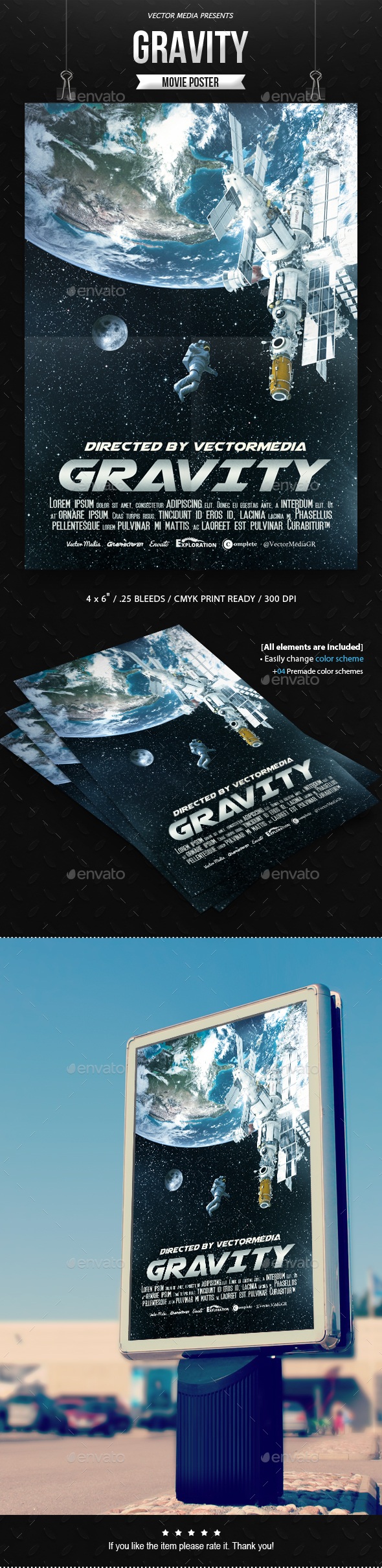 Gravity - Movie Poster, Print Templates | GraphicRiver