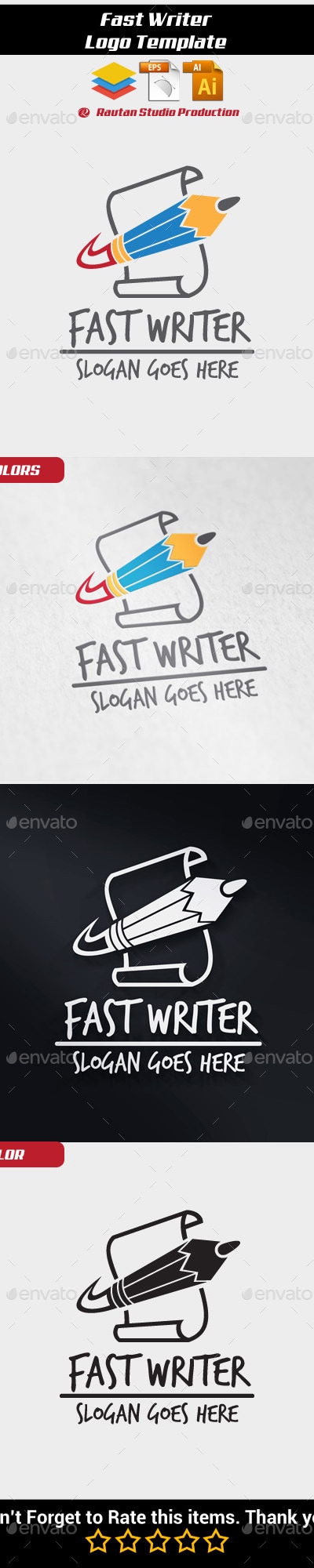 Fast Writer, Logo Templates | GraphicRiver