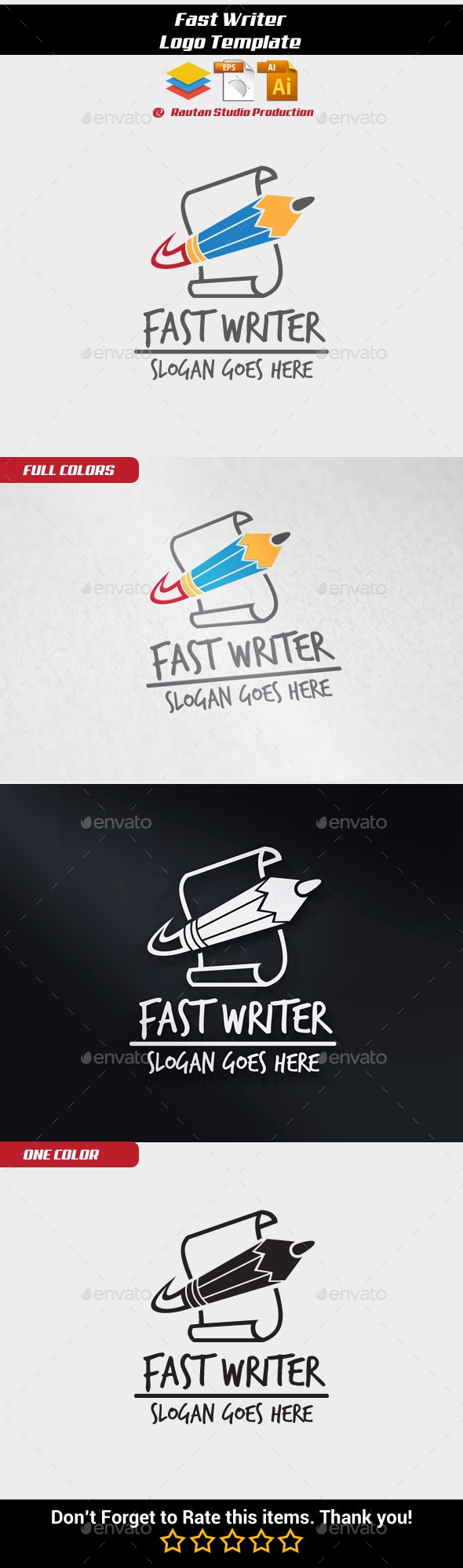 Fast Writer, Logo Templates | GraphicRiver