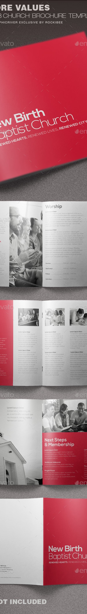 Core Values Church Brochure Template, Print Templates | GraphicRiver