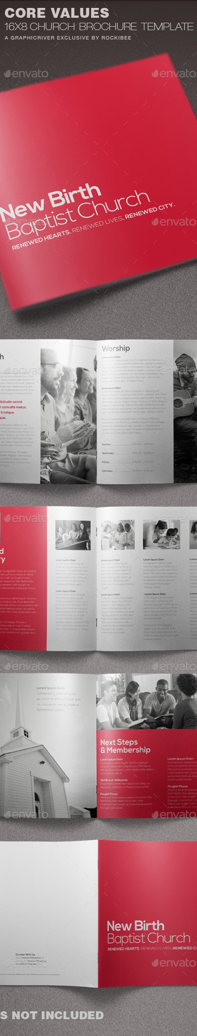 Core Values Church Brochure Template, Print Templates | GraphicRiver