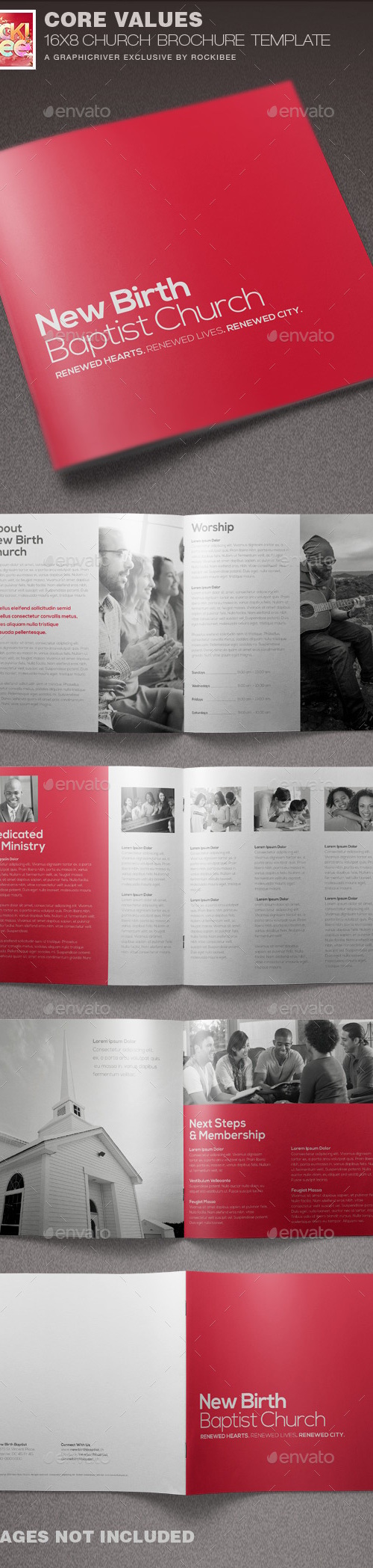 Core Values Church Brochure Template, Print Templates | GraphicRiver