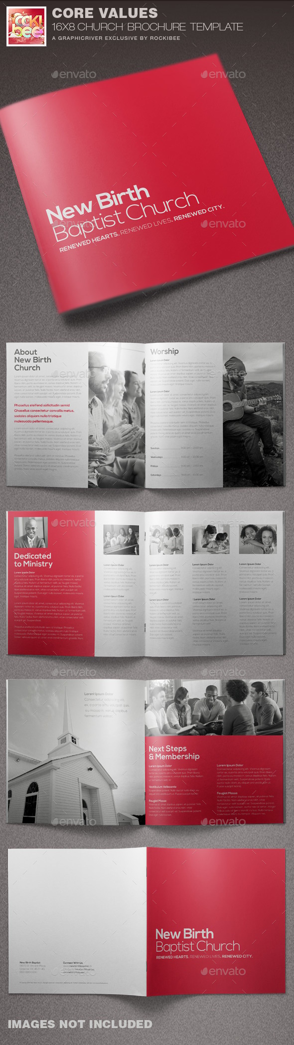 Core Values Church Brochure Template, Print Templates | GraphicRiver