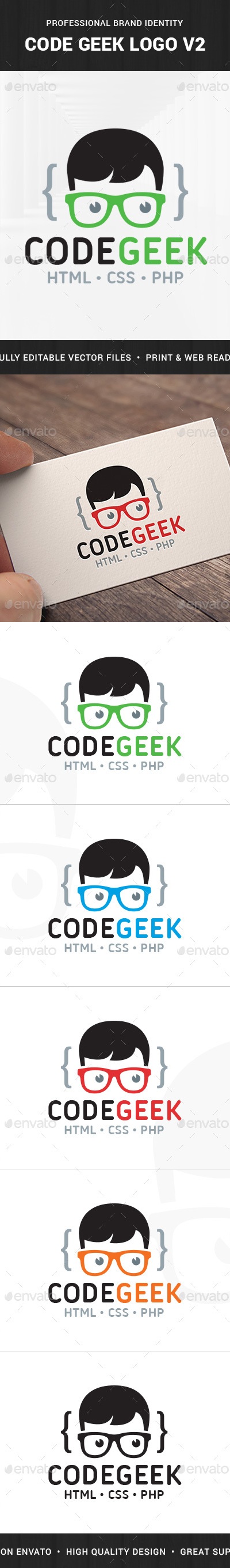 Code Geek Logo v2, Logo Templates | GraphicRiver