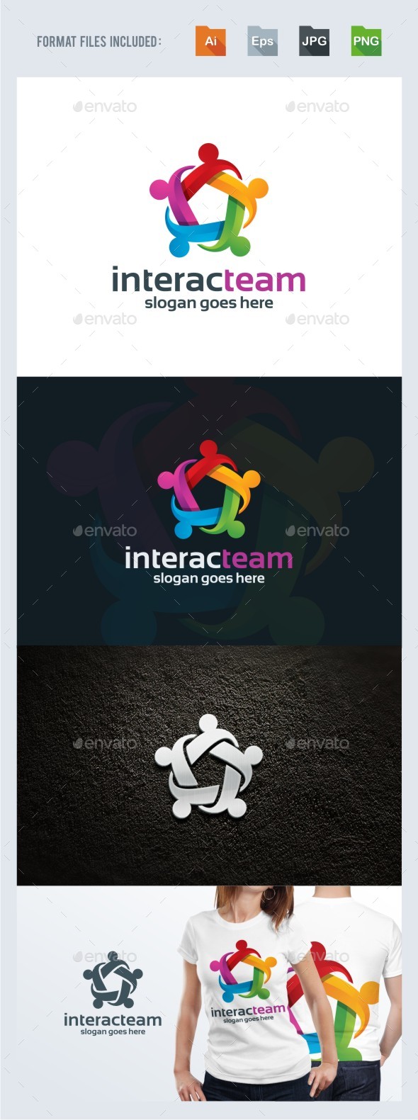 Interactions - Teamwork Logo Template, Logo Templates | GraphicRiver