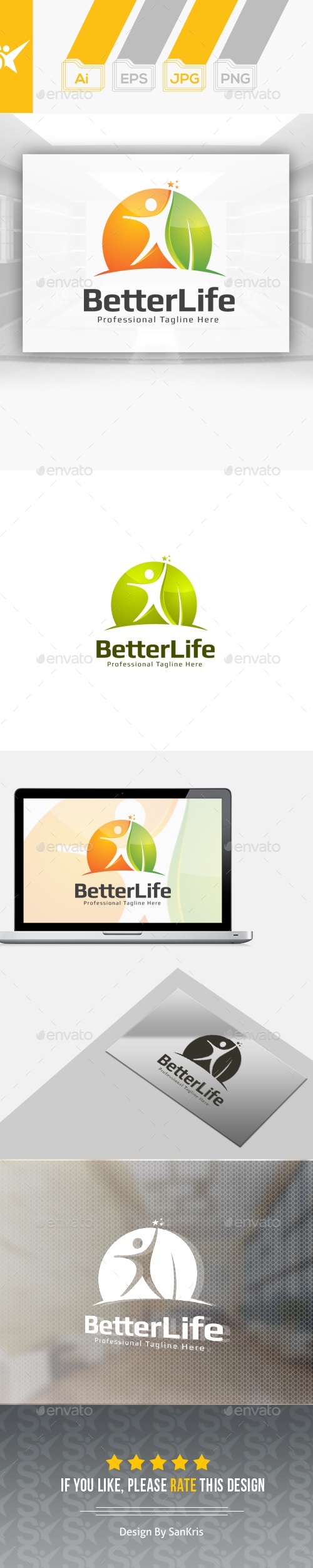 Better Life Logo, Logo Templates | GraphicRiver