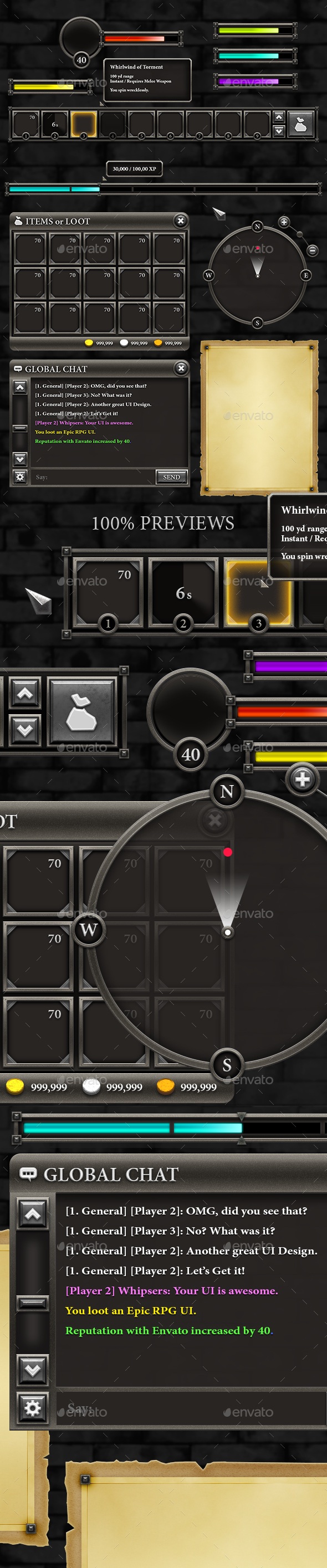 RPG User Interface, Game Assets | GraphicRiver