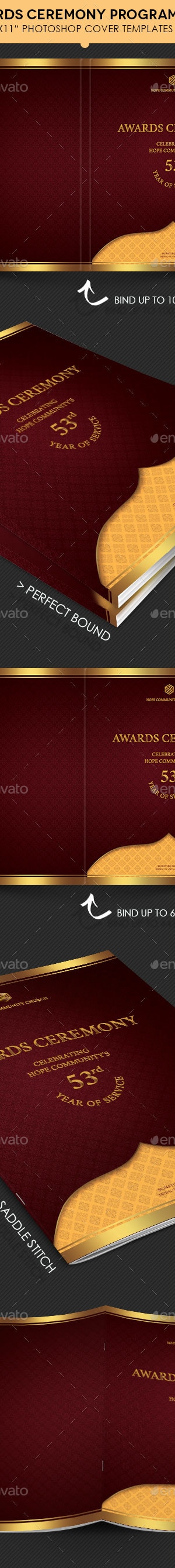 Awards Ceremony Program Cover Template , Print Templates | GraphicRiver