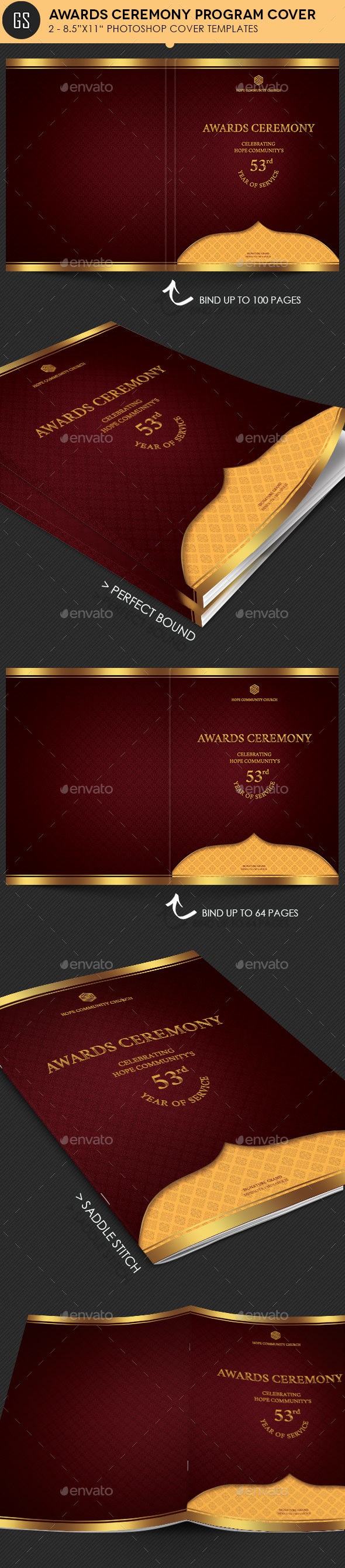 Awards Ceremony Program Cover Template , Print Templates | GraphicRiver