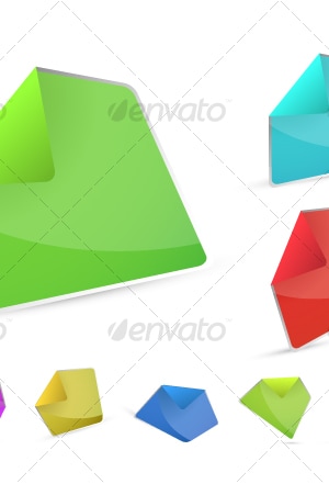 Collection of color stickers, Vectors | GraphicRiver