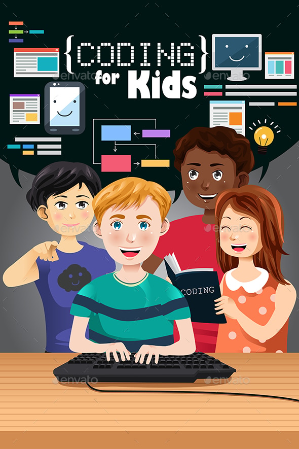Coding for Kids Poster, Vectors | GraphicRiver