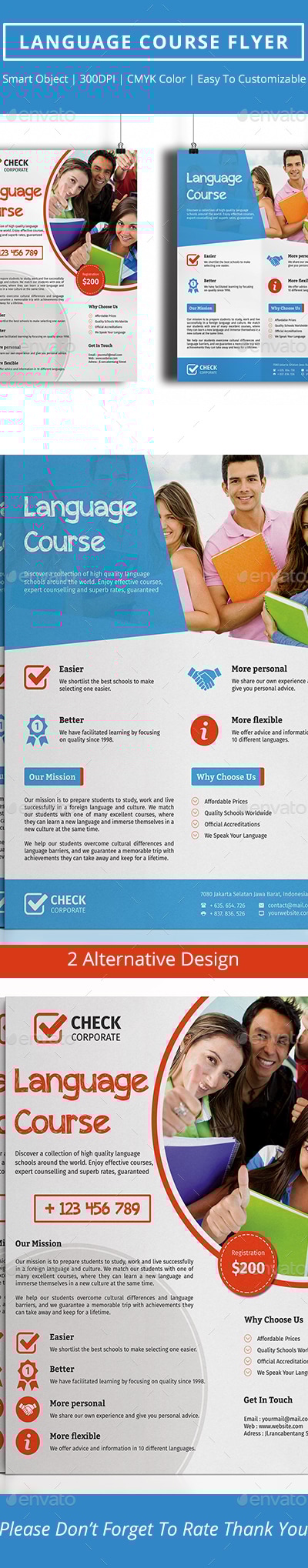 Language Course Flyer Vol 1, Print Templates | GraphicRiver