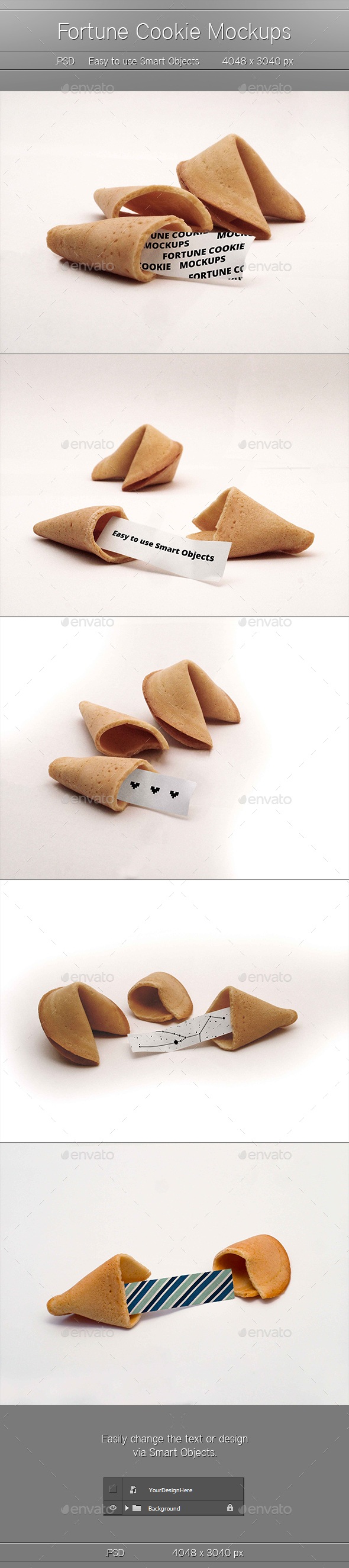 5 Fortune Cookie Mockups, Graphics | GraphicRiver