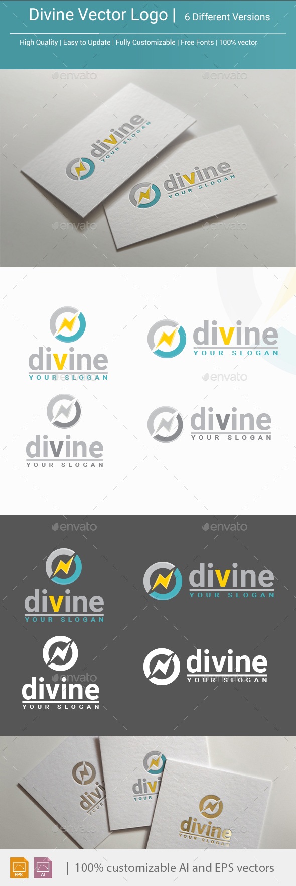 Divine Vector Logo , Logo Templates | GraphicRiver