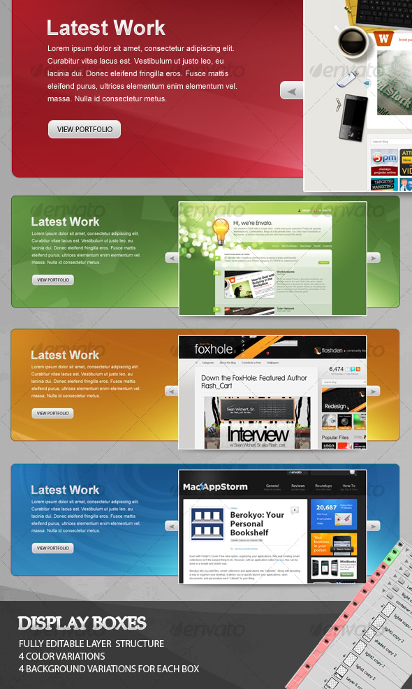 Web Slider Box, Web Elements | GraphicRiver
