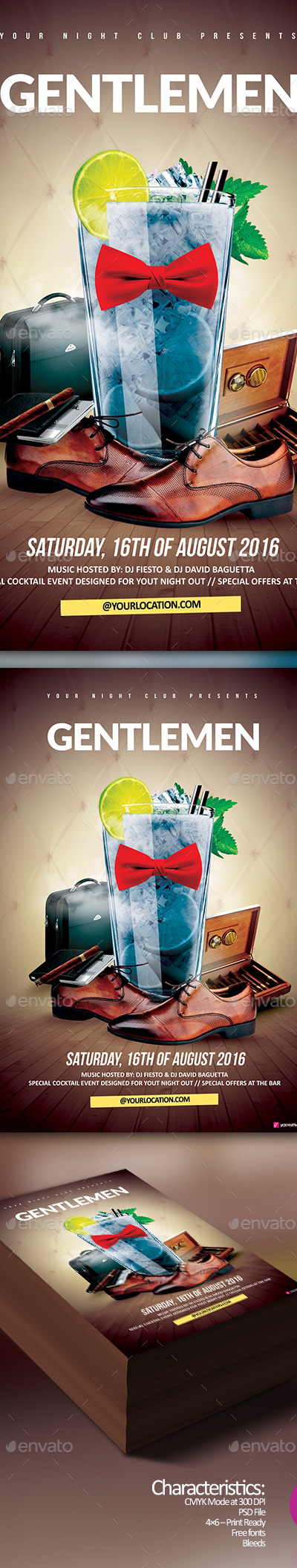 Gentlemen Event Party, Print Templates | GraphicRiver