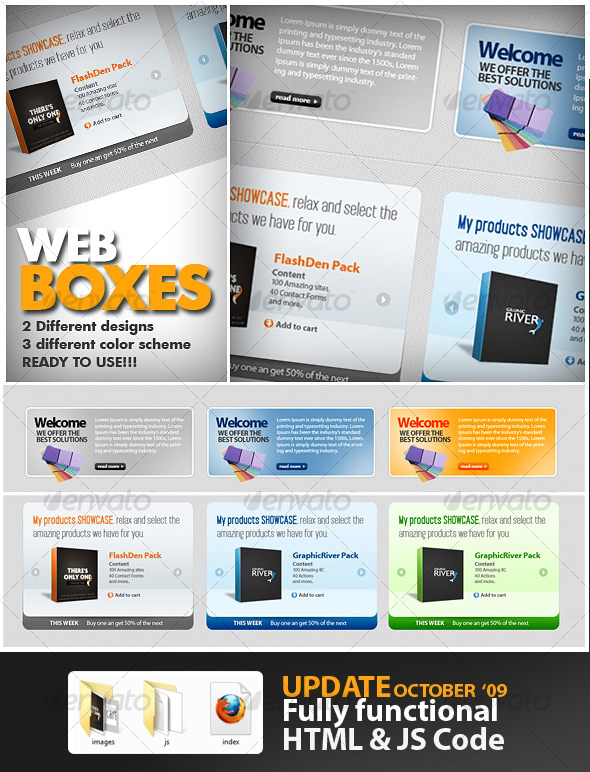 Web Boxes, Web Elements | GraphicRiver