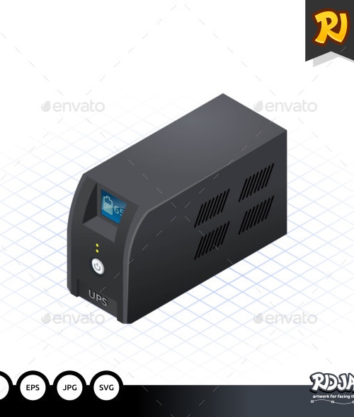 Isometric Uninterrupted Power Supply, Vectors | GraphicRiver