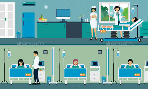 Patient Room, Vectors | GraphicRiver