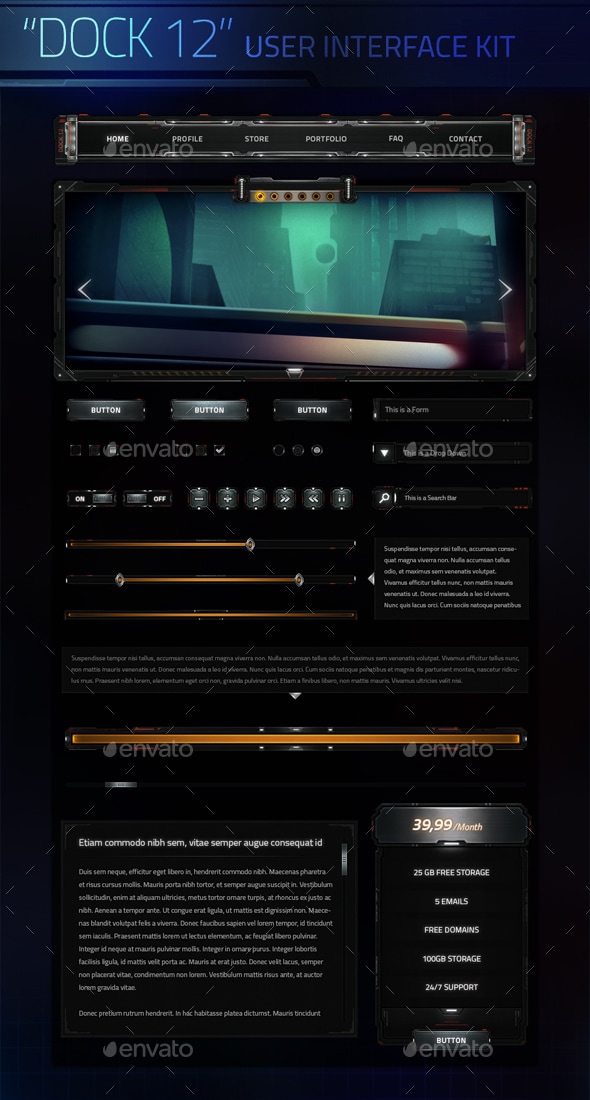 Dock 12 UI Kit, Web Elements | GraphicRiver