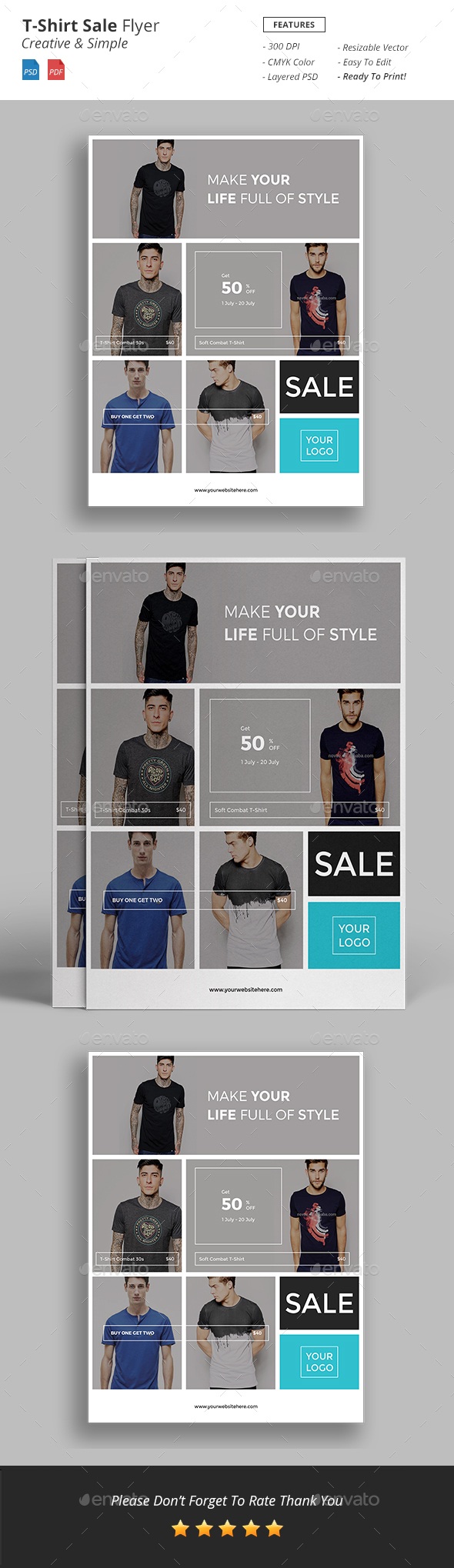 TShirt Sale Flyer, Print Templates GraphicRiver