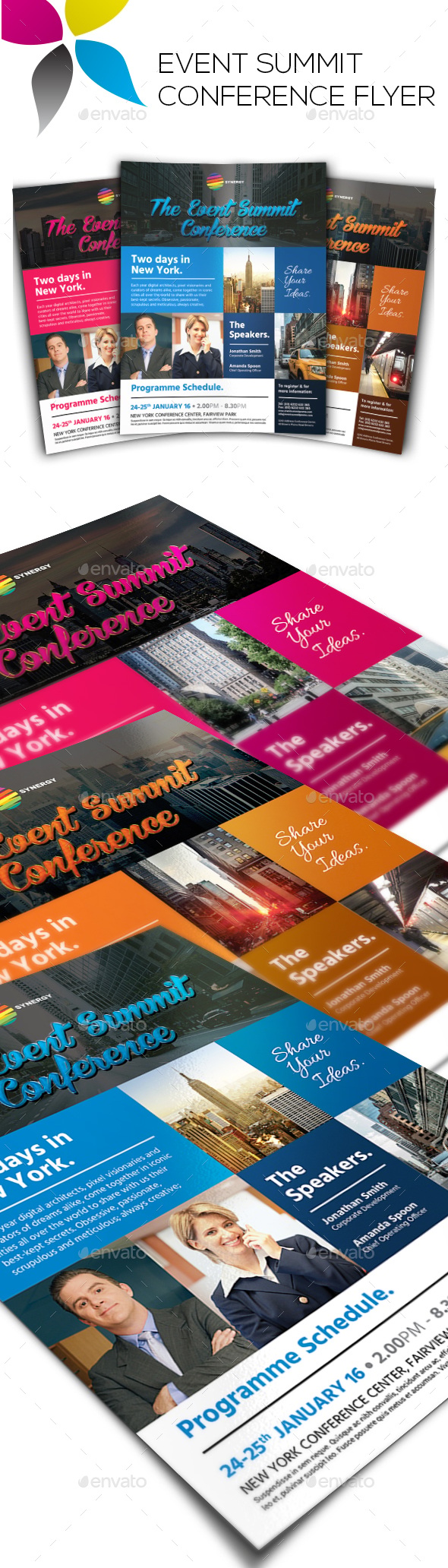 Event Summit Conference Flyer, Print Templates | GraphicRiver