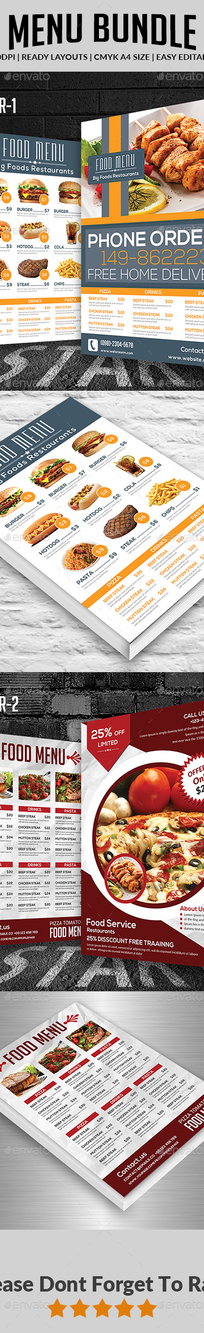 Food & Menu Bundle, Print Templates | GraphicRiver