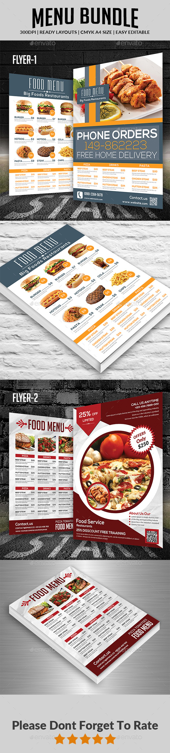 Food & Menu Bundle, Print Templates | GraphicRiver