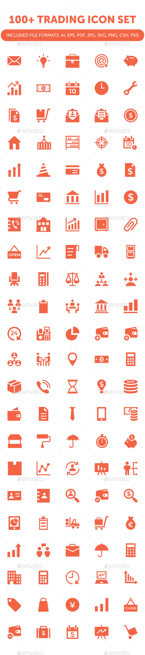 100+ Trading Vector Icons, Icons | GraphicRiver