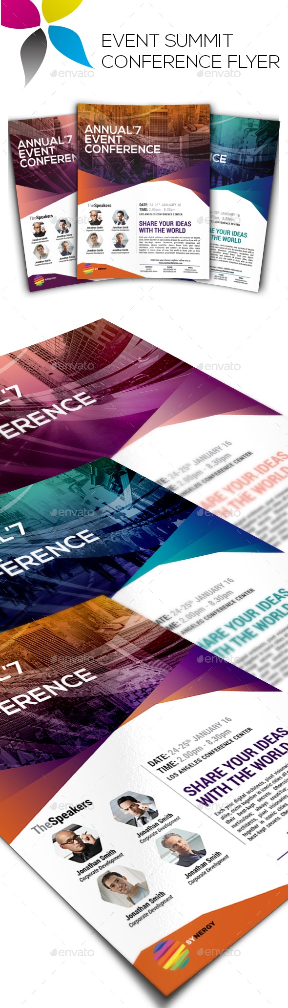 Event Summit Conference Flyer, Print Templates | GraphicRiver